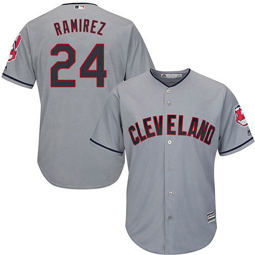 Men's Cleveland Indians Manny Ramirez Replica Road Jersey - Gray