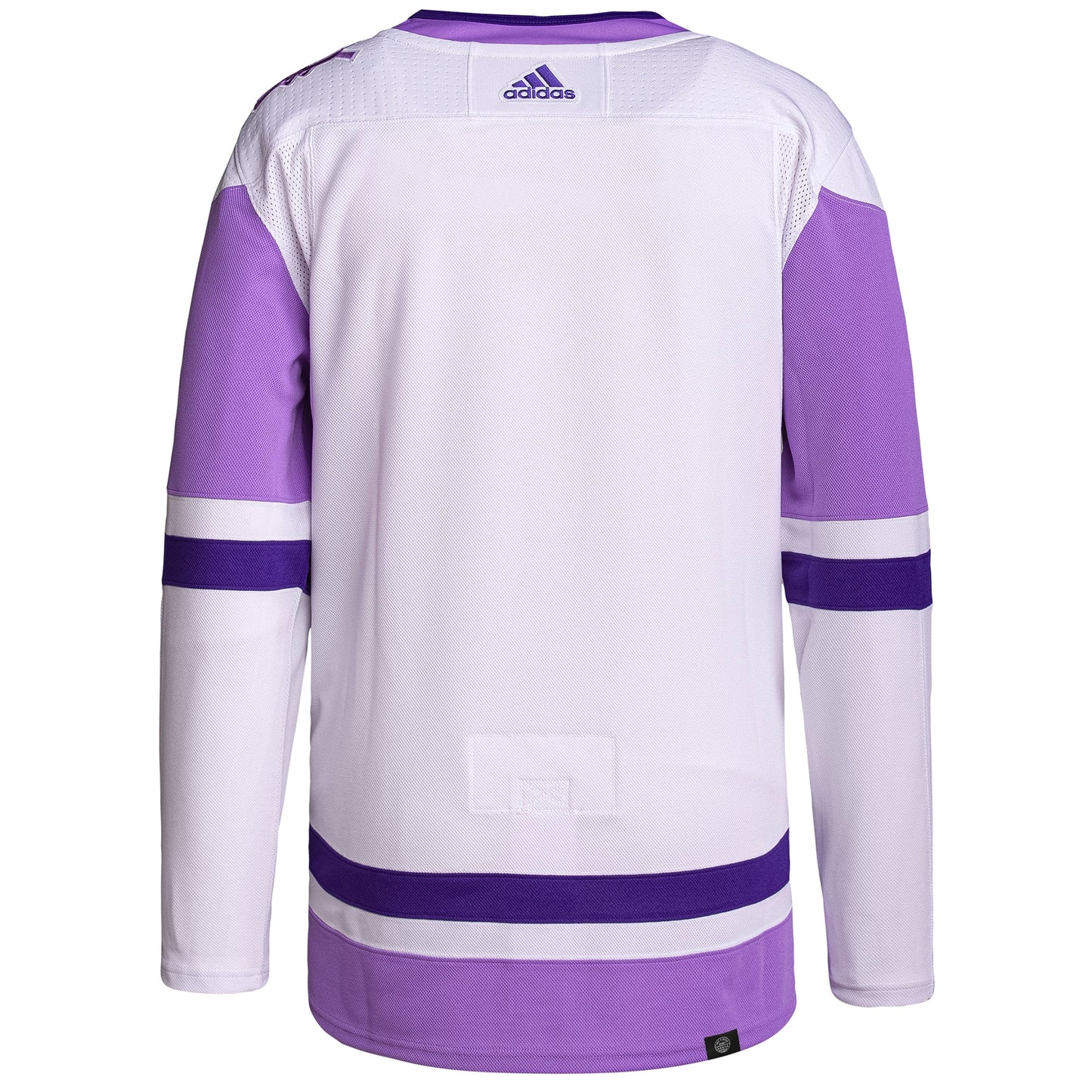 Washington Capitals adidas Hockey Fights Cancer Primegreen Authentic Blank Practice Jersey - White/Purple