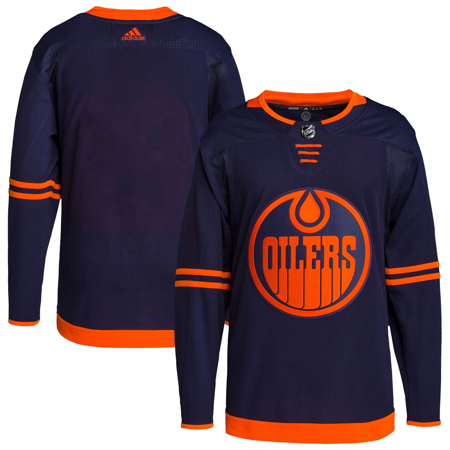 Edmonton Oilers adidas Alternate Primegreen Authentic Pro Blank Jersey - Navy